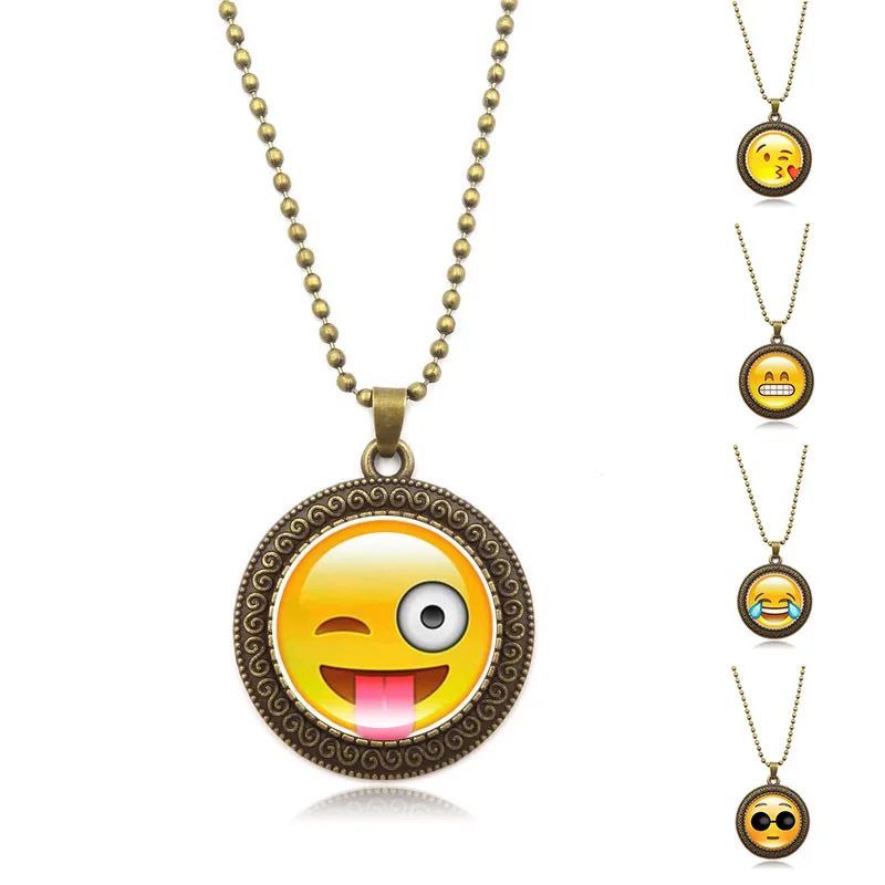 New Style Product Arrival Funny QQ Expression Time Stone Necklace Retro Bronze Bead Necklace Pendant Sweater Chain
New Style Product Arrival Funny QQ Expression Time Stone Necklace Retro Bronze Bead Necklace Pendant Sweater Chain
