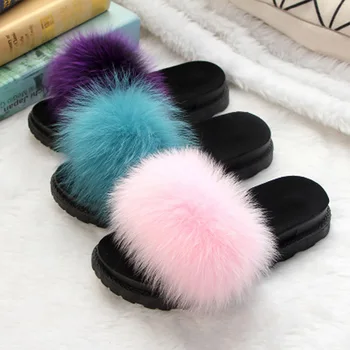 Fashion Furry Slippers Women 2020 Warm Fox Fur Ladies Cute Plush Slippers Colorful Autumn Thick-soled Wedge Sandals Women Shoes
Fashion Furry Slippers Women 2020 Warm Fox Fur Ladies Cute Plush Slippers Colorful Autumn Thick-soled Wedge Sandals Women Shoes