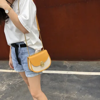 2020 New Style WOMEN'S Bag Leisure Bag Saddle Bag Simple Contrast Color Shoulder Bag Over-the-shoulder Bag
2020 New Style WOMEN'S Bag Leisure Bag Saddle Bag Simple Contrast Color Shoulder Bag Over-the-shoulder Bag