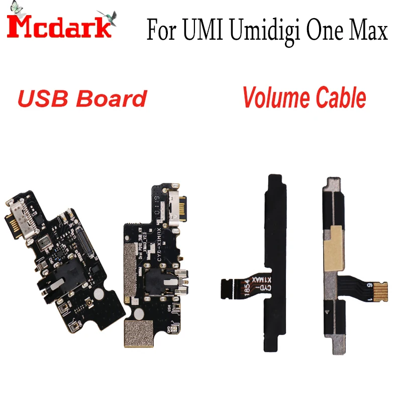 Гибкий кабель для UMI Umidigi One Max громкость вверх вниз Кнопка USB плата порт зарядки