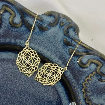 LAMOON 925 Sterling Silver Ear Line Vintage Hollow Lace Flower Drop Earrings Korean Designer Jewelry for Women 2019 LMEI083
LAMOON 925 Sterling Silver Ear Line Vintage Hollow Lace Flower Drop Earrings Korean Designer Jewelry for Women 2019 LMEI083