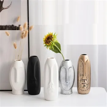 MODERN SIMPLE CERAMICS ABSTRACTION HUMAN FACE FLOWER ARRANGING VASE ORNAMENTS CREATIVE LIVING ROOM HOME DECOR X5599
MODERN SIMPLE CERAMICS ABSTRACTION HUMAN FACE FLOWER ARRANGING VASE ORNAMENTS CREATIVE LIVING ROOM HOME DECOR X5599