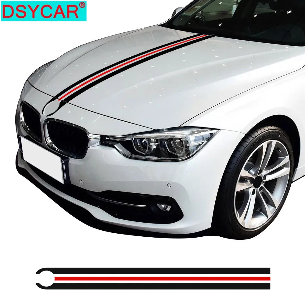 DSYCAR 1 шт. наклейка на капот автомобиля Авто Передняя крышка полосы авто DIY тело