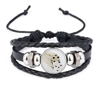 Gambling Pai Gow Dominoes Photo Bracelet Braided Leather Rope Bead Wristband
Gambling Pai Gow Dominoes Photo Bracelet Braided Leather Rope Bead Wristband