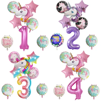 8pcs/lot Unicorn Balloon Rainbow Gradient 40inch Number 1 2 3 4 5 6Th Boy and Girl Birthday Wedding Party Balloons Decorations
8pcs/lot Unicorn Balloon Rainbow Gradient 40inch Number 1 2 3 4 5 6Th Boy and Girl Birthday Wedding Party Balloons Decorations