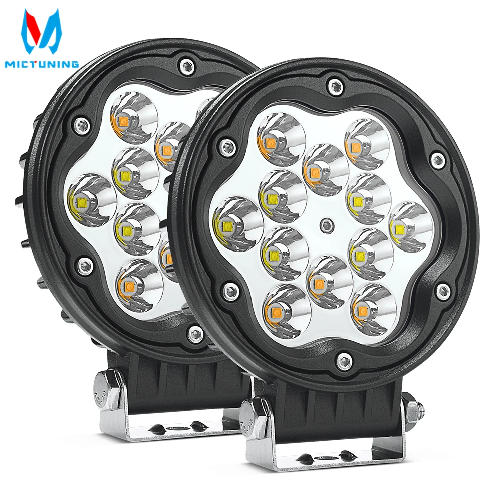 MICTUNING 2Pcs Led Light WR 4.7 Inch Round LED Pods 30W 2918LM Off Road Driving Light Led Fog Lights Combo Spot Flood Work Light
MICTUNING 2Pcs Led Light WR 4.7 Inch Round LED Pods 30W 2918LM Off Road Driving Light Led Fog Lights Combo Spot Flood Work Light
