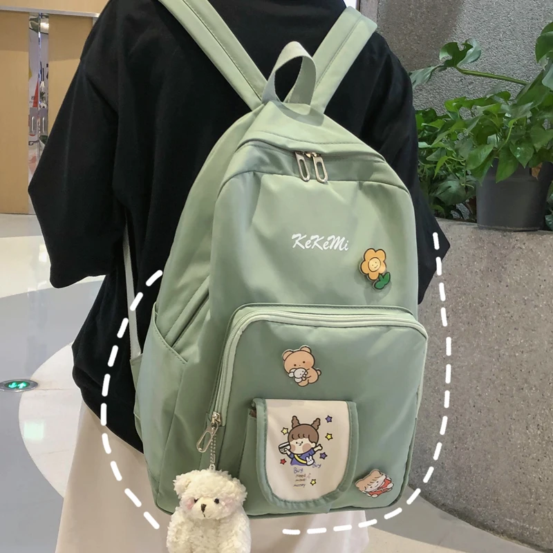 Fashion Female Backpack Women College School Bag Girl Waterproof Nylon Black Backpack High Quality Student Book Bags Mochila 
Fashion Female Backpack Women College School Bag Girl Waterproof Nylon Black Backpack High Quality Student Book Bags Mochila