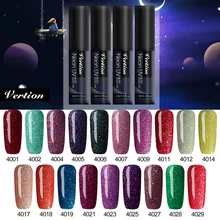 Verntion unha gel polonês 5ml arco-íris neon híbrido vernizes prego manicure conjunto para decoração necessidade base superior casaco uv led gel prego(China)