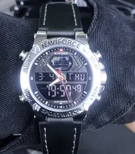 NAVIFORCE-relojes deportivos de lujo para hombre, pulsera de cuarzo con cronógrafo Digital, alarma, resistente al agua, militar, Masculino