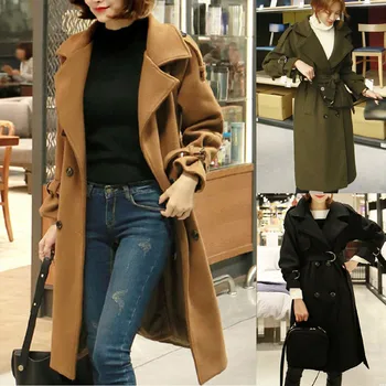 autumn winter casual loose trench coat with sashes oversize Double Breasted Vintage overcoats windbreaker outwear @9
autumn winter casual loose trench coat with sashes oversize Double Breasted Vintage overcoats windbreaker outwear @9