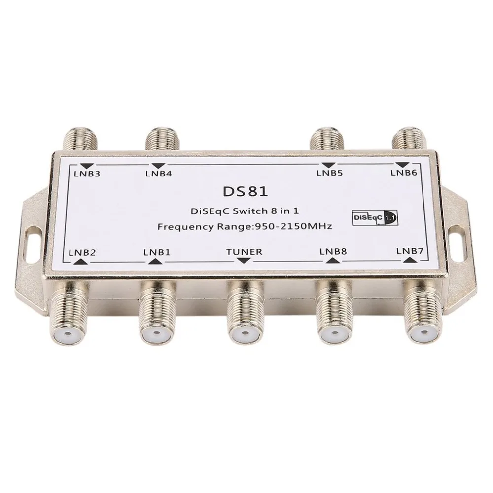 DS81 8 in 1 Satellite Signal DiSEqC Switch LNB Receiver Multiswitch Heavy Duty Zinc Die-cast Chrome Treated
DS81 8 in 1 Satellite Signal DiSEqC Switch LNB Receiver Multiswitch Heavy Duty Zinc Die-cast Chrome Treated
