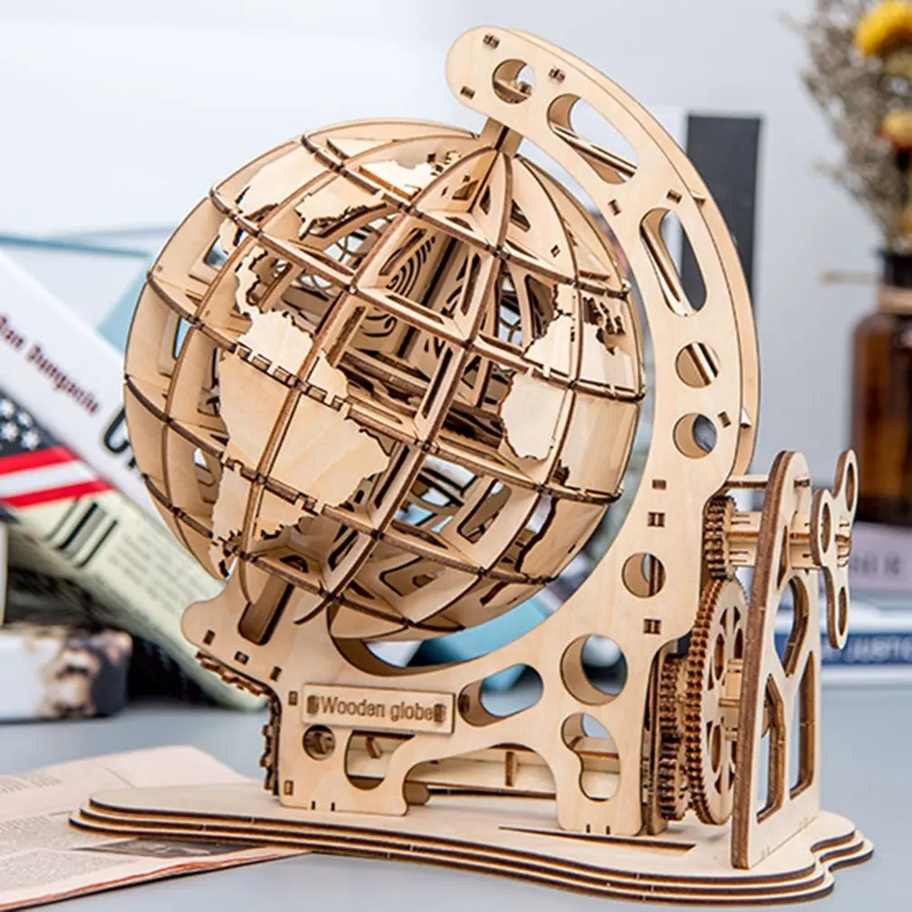 2020 new wooden globe DIY assembled creative 3D toy wooden mechanical transmission model assembled educational toys
2020 new wooden globe DIY assembled creative 3D toy wooden mechanical transmission model assembled educational toys