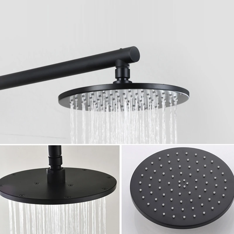 Description Picture 5 of itemBecola Embedded Box Faucets Set Ceiling Or Wall Shower Arm Diverter Brass Shower Set Bathroom Faucet Mixer Handheld Spray  Sets