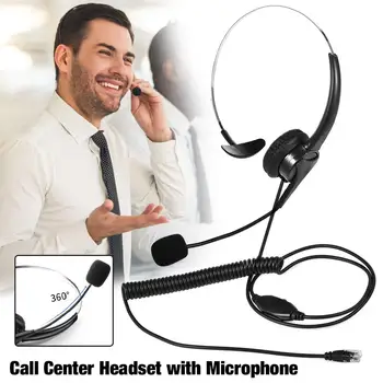 

For Call Center Single-Sided USB Headset With Mic Telephone Operator Headphone Noise Reduction HD Earphone For Customer Service