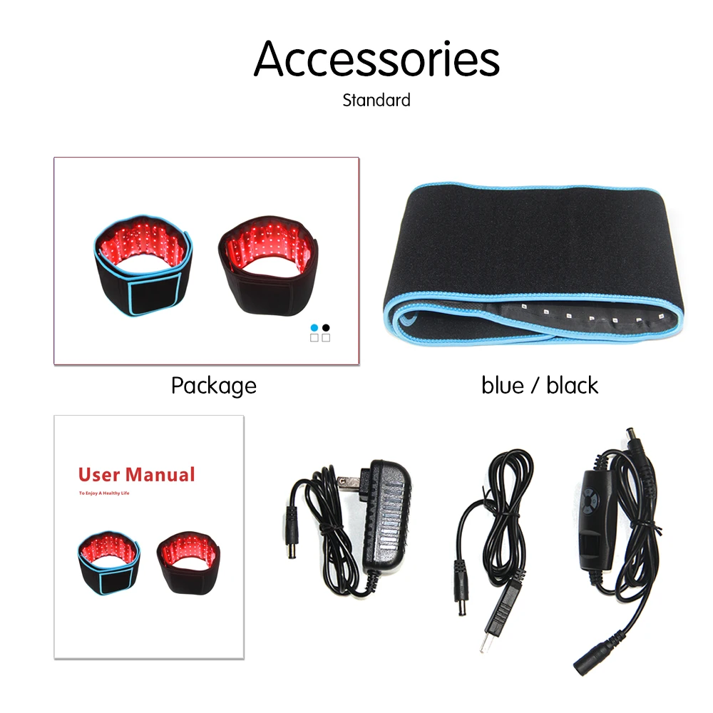 Red Light Therapy Belt 660nm LED Red Light and 850nm Near-Infrared light Treatment, Fade Scar and Spot Relieve Muscle Pain Red Light Therapy Belt 660nm LED Red Light and 850nm Near-Infrared light Treatment, Fade Scar and Spot Relieve Muscle Pain