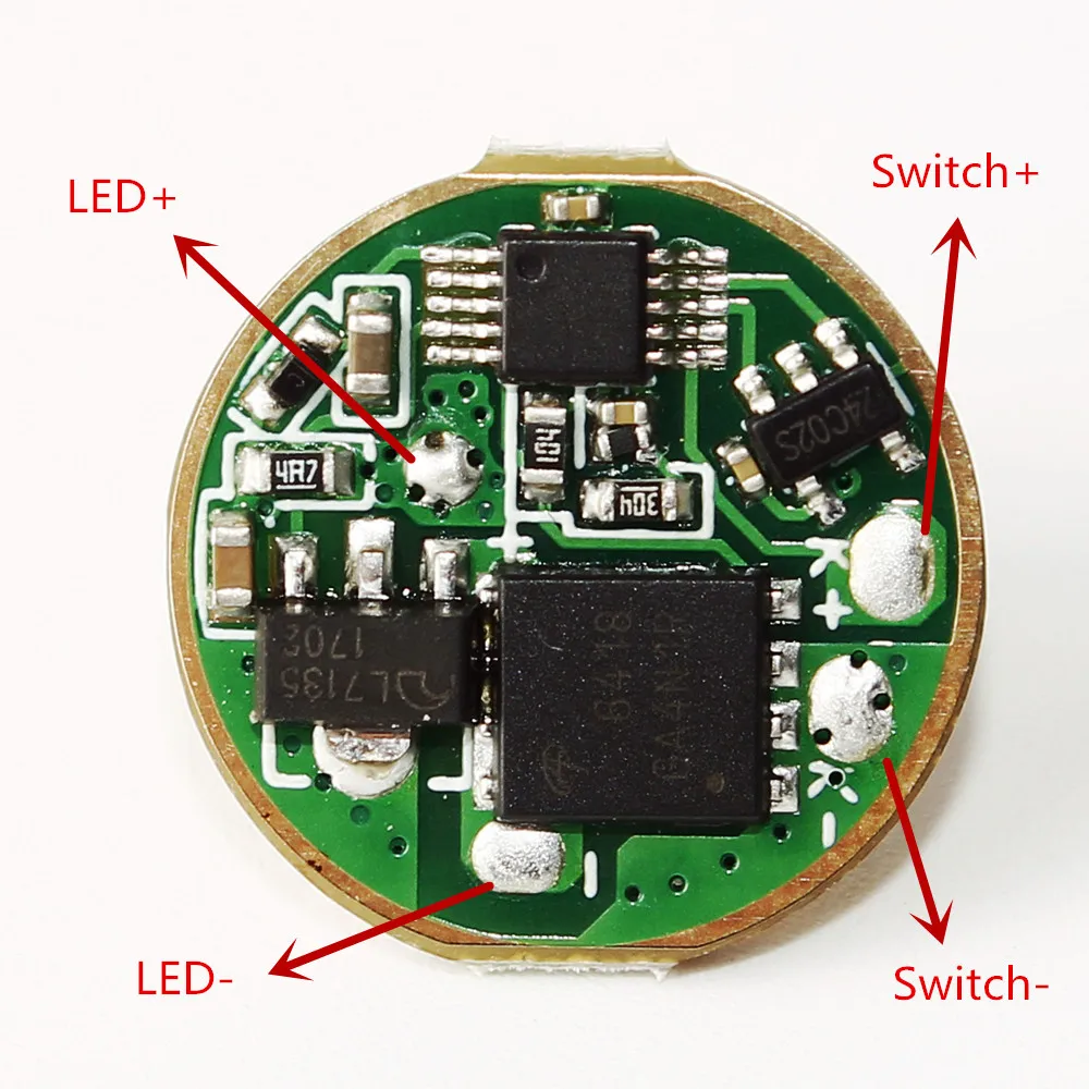 4 Groups Circuit Board Sofirn C8F Driver Anti-reverse LED Driver Chip Mode Memory Function With Wire Free Shipping
4 Groups Circuit Board Sofirn C8F Driver Anti-reverse LED Driver Chip Mode Memory Function With Wire Free Shipping