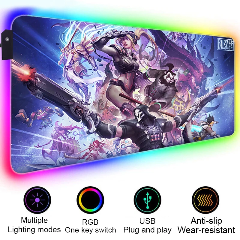 LED Mouse Pad Gamer Heroes of the Storm Gaming Mouse Mat Rgb Mousepad Anime Keyboard Big Mousepad Kawaii Accessories Desk Mat
LED Mouse Pad Gamer Heroes of the Storm Gaming Mouse Mat Rgb Mousepad Anime Keyboard Big Mousepad Kawaii Accessories Desk Mat