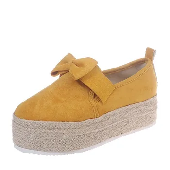Womens Bowknot Loafer Platform Round Toe High Heel Muffin Shoes Sneakers Casual Slip On New 4Colors Plus Size New Arrival M18
Womens Bowknot Loafer Platform Round Toe High Heel Muffin Shoes Sneakers Casual Slip On New 4Colors Plus Size New Arrival M18