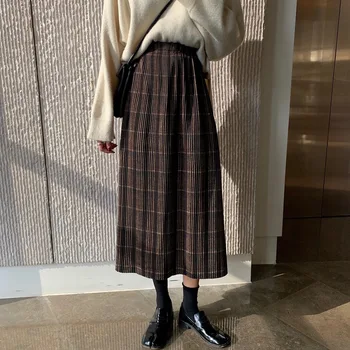 2020 A-Line Atumn Spring Vintage Style Plaid Skirt Women High Waist Caual Pleated Cotton Skirt
2020 A-Line Atumn Spring Vintage Style Plaid Skirt Women High Waist Caual Pleated Cotton Skirt