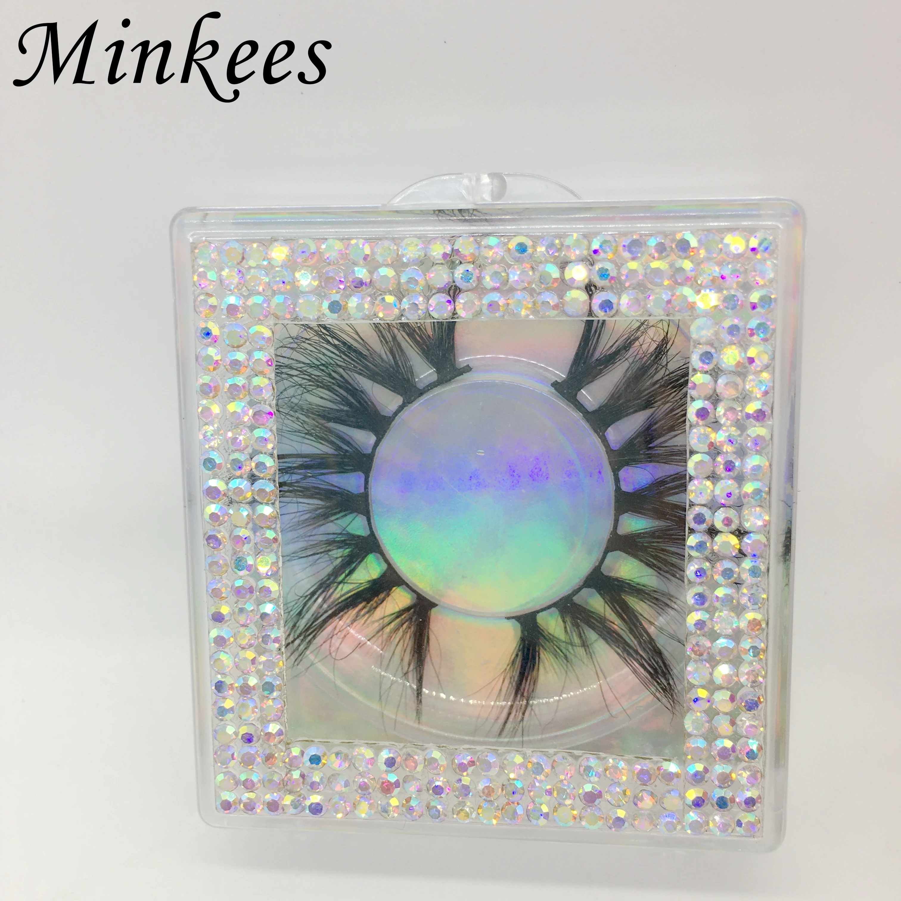 25 мм норковые ресницы оптом стразы Blingbling Glitter 5D накладные упаковка ручной работы