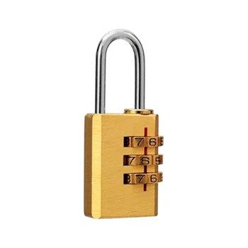 3 Digit Combination Password Coded Lock Copper Cupboard Cabinet Locker Theftproof Padlock 
3 Digit Combination Password Coded Lock Copper Cupboard Cabinet Locker Theftproof Padlock