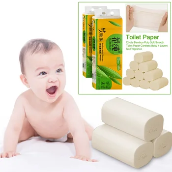 12rolls For Daily Use 4 Layers Skin-friendly Baby Household Toilet Paper Cleaning Tool Bamboo Pulp Soft Smooth No Fragrance
12rolls For Daily Use 4 Layers Skin-friendly Baby Household Toilet Paper Cleaning Tool Bamboo Pulp Soft Smooth No Fragrance