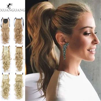 XUANGUANG 22 Inch Curly Hair Wave Ponytail Synthetic band ponytail Synthetic Clip in Drawstring Ponytail Hairpieces
XUANGUANG 22 Inch Curly Hair Wave Ponytail Synthetic band ponytail Synthetic Clip in Drawstring Ponytail Hairpieces