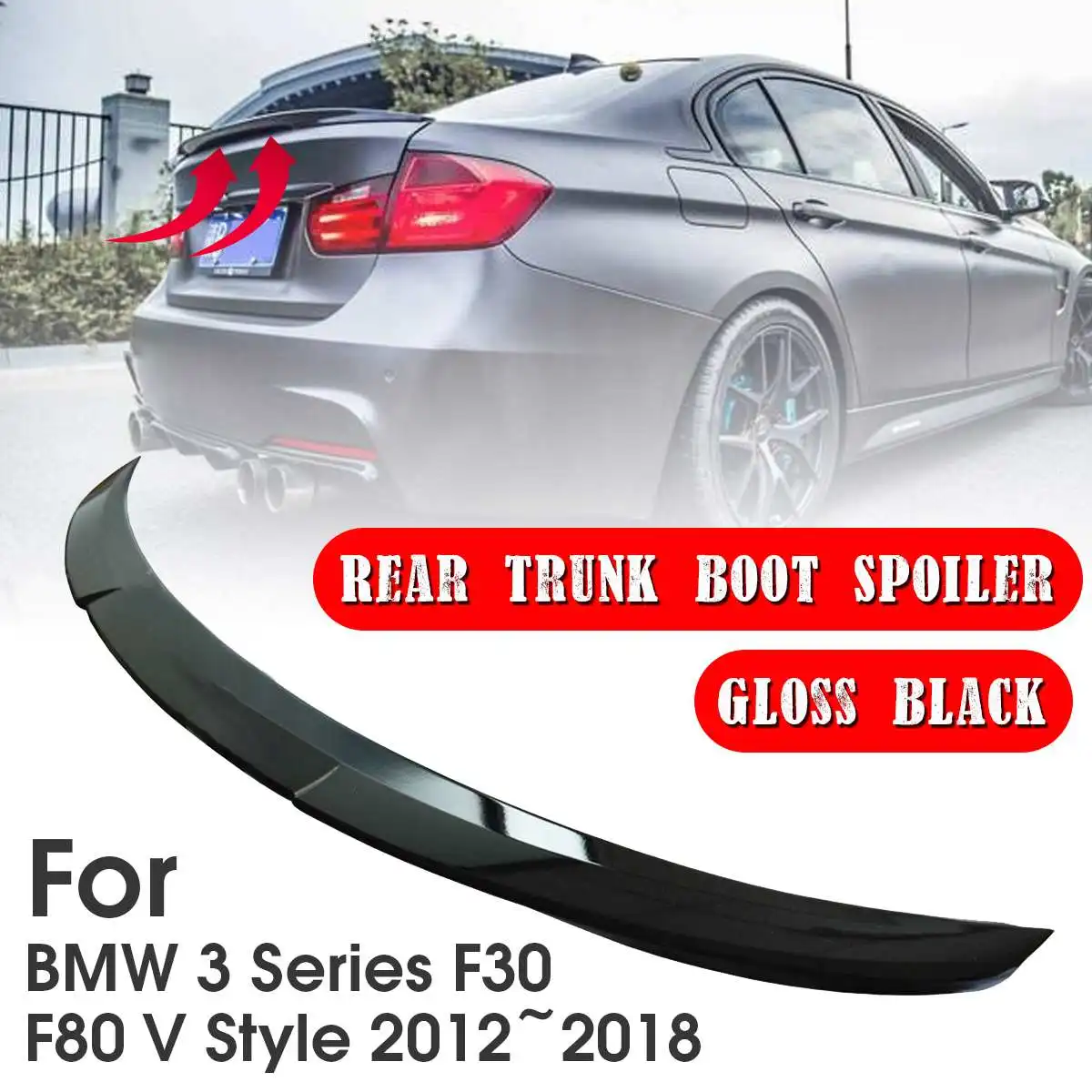 1Pc Gloss Black Rear Trunk Lip Spoiler Wing For BMW 3 Series F30 F80 V-Style 2012-18
1Pc Gloss Black Rear Trunk Lip Spoiler Wing For BMW 3 Series F30 F80 V-Style 2012-18