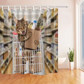3D Digital Printing Cute Cat with Pineapple in Shopping Cart Shower Curtain Resistant Polyester Fabric Bathroom Decorations Bath
3D Digital Printing Cute Cat with Pineapple in Shopping Cart Shower Curtain Resistant Polyester Fabric Bathroom Decorations Bath