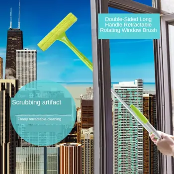 High-rise Window Cleaning Glass Cleaner Brush Double-Sided Long-Handled Scalable Rotation of the Glass-Wiping Artifact U-Shaped
High-rise Window Cleaning Glass Cleaner Brush Double-Sided Long-Handled Scalable Rotation of the Glass-Wiping Artifact U-Shaped