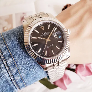 

Rolex- Men's luxury steel strap wristwatch new fashion automatic mechanical watch gift limited edition watch order34