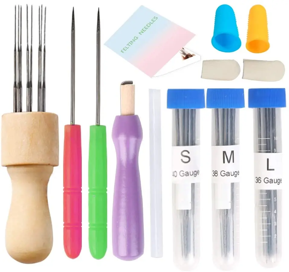 Imzay 3 Sizes Felting Needles, 43 Pieces Felting Tools, Needle Felting Tools with Wood , Awl, Instruction
Imzay 3 Sizes Felting Needles, 43 Pieces Felting Tools, Needle Felting Tools with Wood , Awl, Instruction