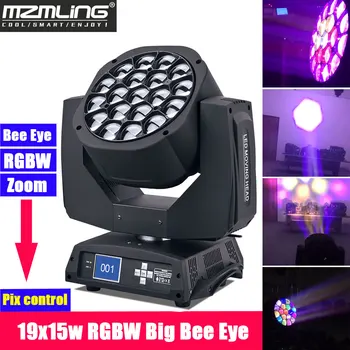 19x15w RGBW Big Bee Eye Moving Head Light DMX512 Beam Light Zoom Stage Light Professional DJ /Party /Stage Machine
19x15w RGBW Big Bee Eye Moving Head Light DMX512 Beam Light Zoom Stage Light Professional DJ /Party /Stage Machine