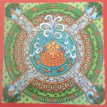 ROAMILY,DIY Full Square/Round Diamond Painting Fish In Pool Circle Diamond Mosaic Fountain Picture By Rhinestone,Room Decoration
