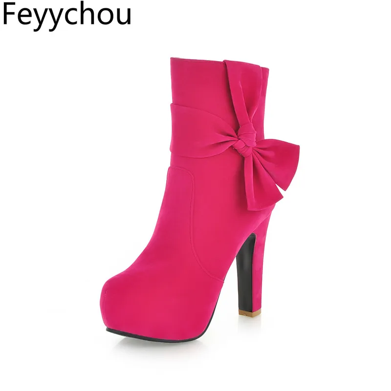 Women Boots Autumn Winter Super High Heel Zip Round Toe Flock Mid-calf Platform 2019 Martin Shoes Black Brown Green Rosy Red
Women Boots Autumn Winter Super High Heel Zip Round Toe Flock Mid-calf Platform 2019 Martin Shoes Black Brown Green Rosy Red