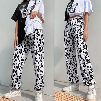 Women Elastic High Waist Milk Cow Print Pants Women Harajuku Streetwear Straight Loose Joggers Trousers Pants
Women Elastic High Waist Milk Cow Print Pants Women Harajuku Streetwear Straight Loose Joggers Trousers Pants