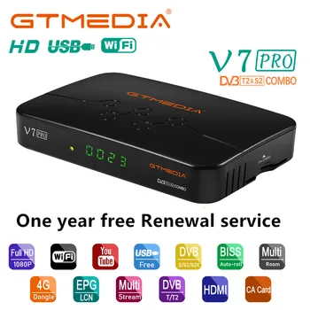NEW GTMEDIA V7 Pro Satellite TV Decoder DVB-S/S2/S2X+T/T2 CA Card Support H.265 Built-in WIFI Power by Freesat V7 Plus'Next th
NEW GTMEDIA V7 Pro Satellite TV Decoder DVB-S/S2/S2X+T/T2 CA Card Support H.265 Built-in WIFI Power by Freesat V7 Plus'Next th