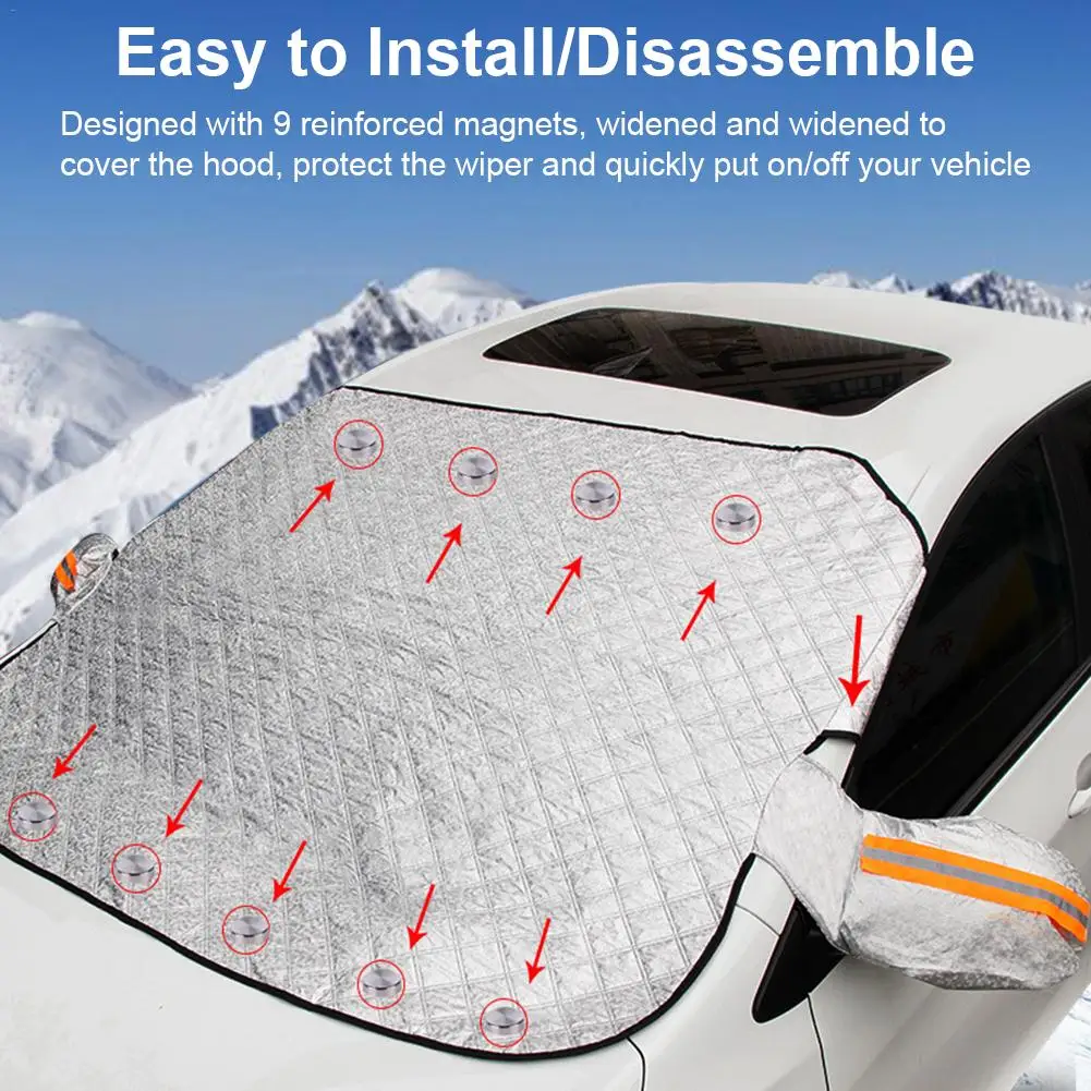 Universal 9pcs Magnets Car SUV Window Snow Cover Anti-frost Sun Shade Protection Cover Car Clothing Car Windshield Snow Cover
Universal 9pcs Magnets Car SUV Window Snow Cover Anti-frost Sun Shade Protection Cover Car Clothing Car Windshield Snow Cover