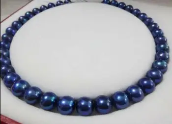 elegant 10-11mm natural black blue south sea pearl necklace 18'' 36" 
elegant 10-11mm natural black blue south sea pearl necklace 18'' 36"