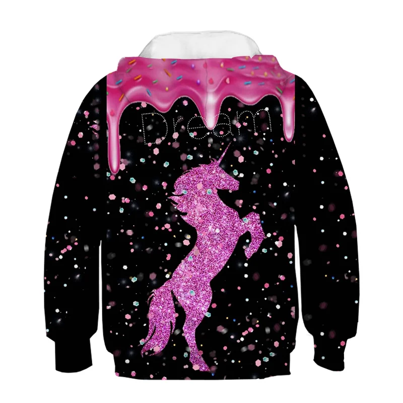 Sparkling Unicorn Black Hoodie Sparkling Unicorn Black Hoodie