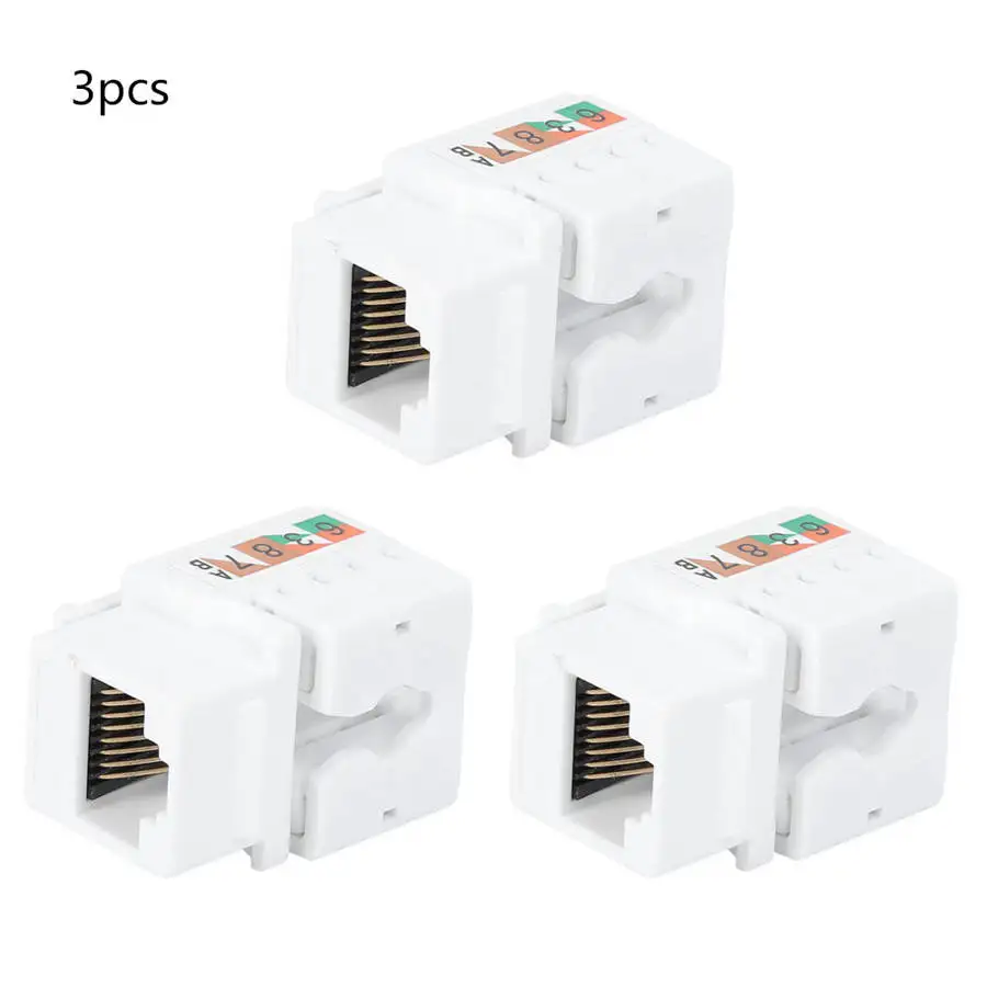 3PCs Network Cable Information Module Single Port Cat5e RJ45-8P8C Network Module for Computer Connectors
3PCs Network Cable Information Module Single Port Cat5e RJ45-8P8C Network Module for Computer Connectors