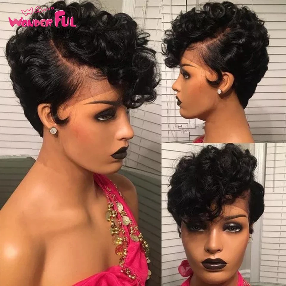 Wonderful Short Cute Pixie Lace Wigs Loose Curly Hair Peruvian Remy Lace Part Human Hair Wig For Women Black Brown Free Shipping
Wonderful Short Cute Pixie Lace Wigs Loose Curly Hair Peruvian Remy Lace Part Human Hair Wig For Women Black Brown Free Shipping