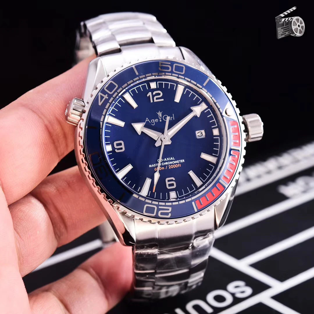 Luxury Brand New Men Automatic Mechanical Silver Blue Red Ceramic Bezel Stainless Steel James Bond 007 Sapphire Glass Back Watch
Luxury Brand New Men Automatic Mechanical Silver Blue Red Ceramic Bezel Stainless Steel James Bond 007 Sapphire Glass Back Watch