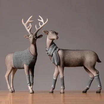 NORDIC STYLE DEER TABLE PIECE DEER IN SWEATER RESIN ANIMAL STATUES CREATIVE HOME DECORATION ART ORNAMENT
NORDIC STYLE DEER TABLE PIECE DEER IN SWEATER RESIN ANIMAL STATUES CREATIVE HOME DECORATION ART ORNAMENT
