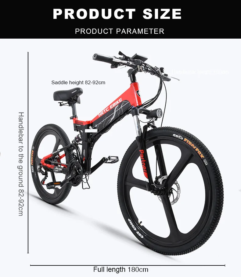 Sale 26inch electric mountain ebike  48V electric bicycle max speed 35km/h AL Folding frame Hide lithium battery 400w motor e-bike 19