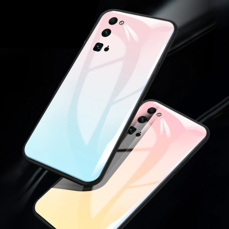 Градиентный чехол из закаленного стекла для Huawei Honor 10i 20 Lite 30 Pro Plus 30S роскошный