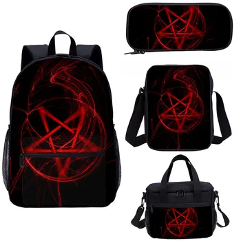 4 Pcs Pentagram Pattern Backpack Set Fashionable Student Bookbags Children Teens Designer Backpack Back to School Gift
4 Pcs Pentagram Pattern Backpack Set Fashionable Student Bookbags Children Teens Designer Backpack Back to School Gift