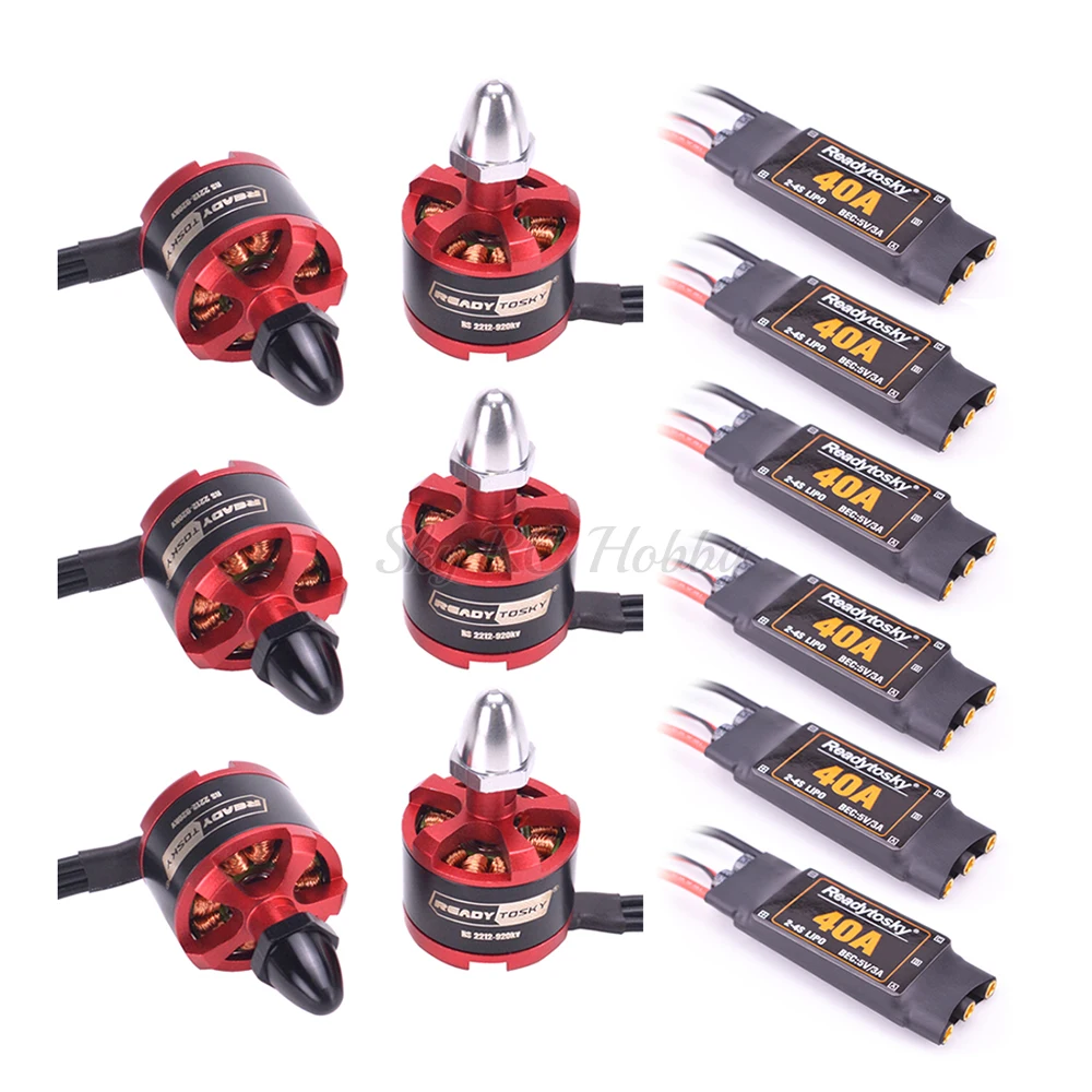 

Readytosky 40A 2-4S Brushless ESC with 5V/3A BEC + 2212 920KV CW CCW Brushless Motor for S500 X500 X525 Quadcopter Multicopter
