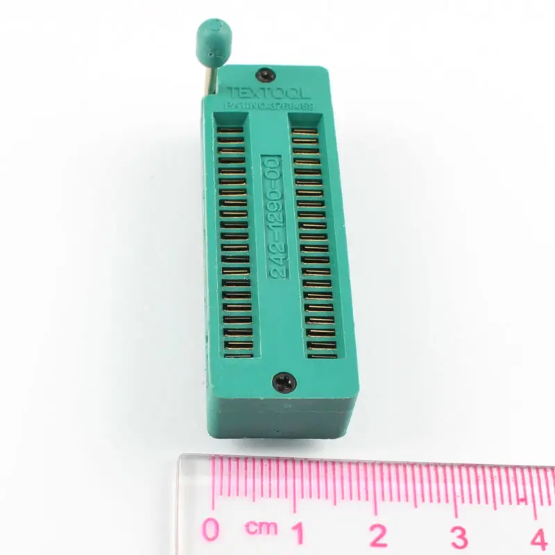 1x Gold Plated Pins 1.778mm Pitch 42-Pin DIP Narrow ZIF Test IC Socket Equipment
