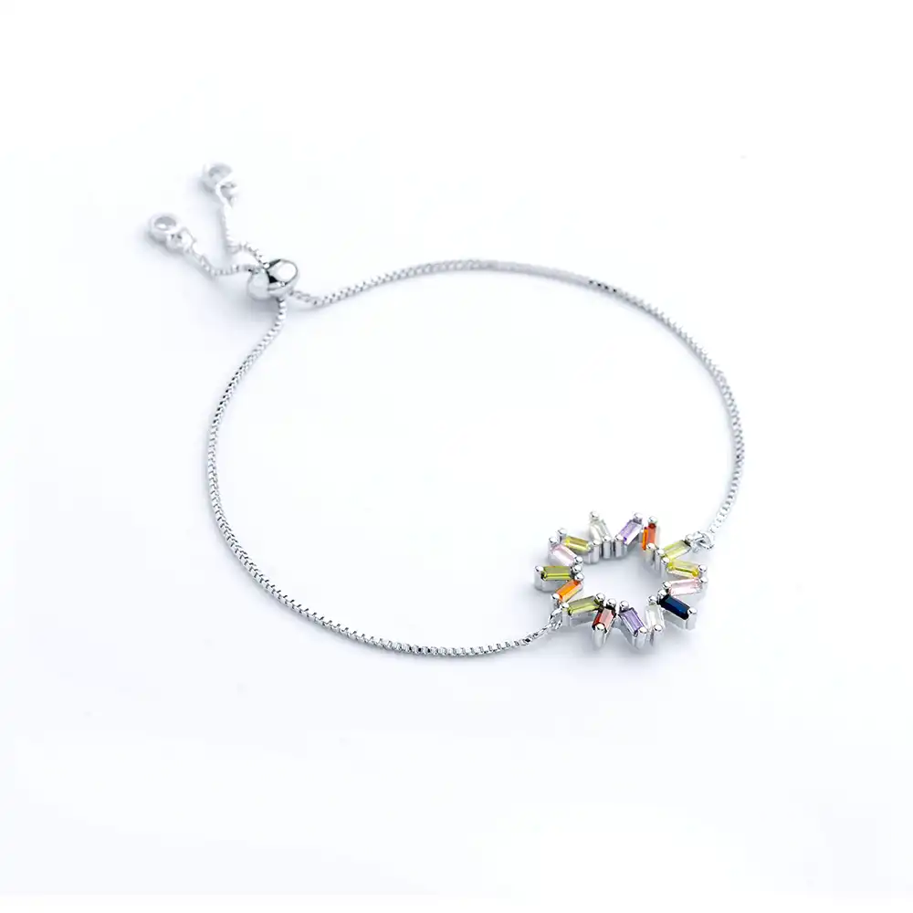 rainbow crystal bracelet for women jewelry christmas gifts